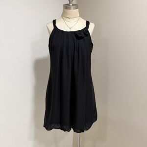 Twenty One Women Black Pleated Bubble Mini dress Size L